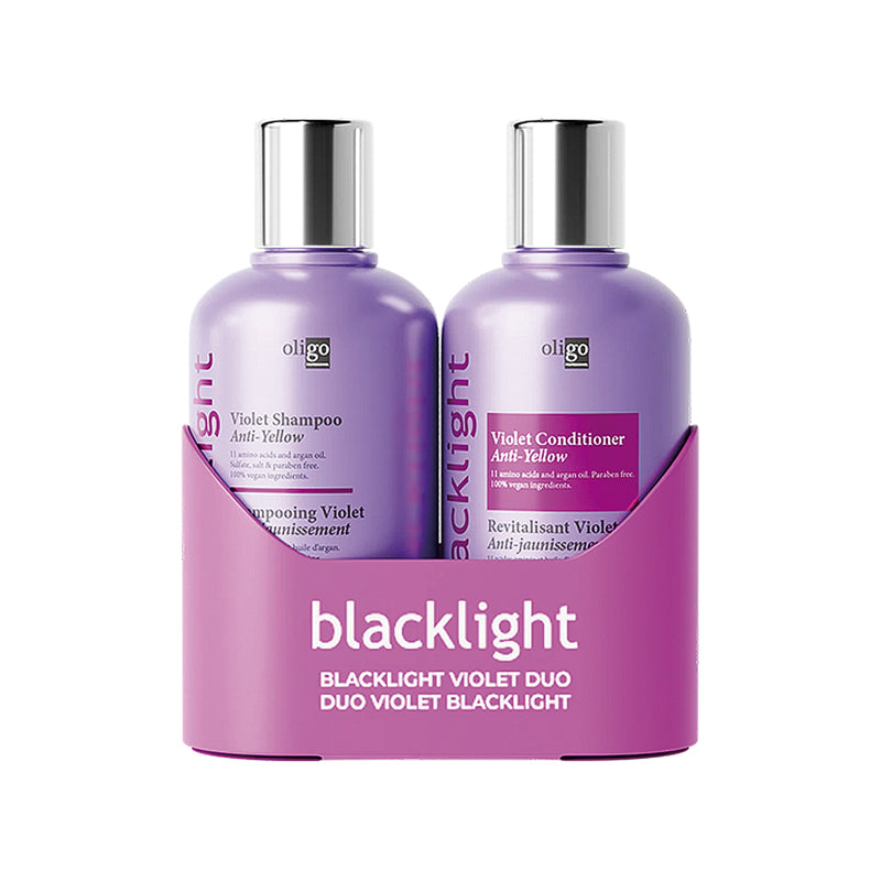 DUO Shampoing &amp; Après-Shampooing Anti-Jaune VIOLET Blacklight 