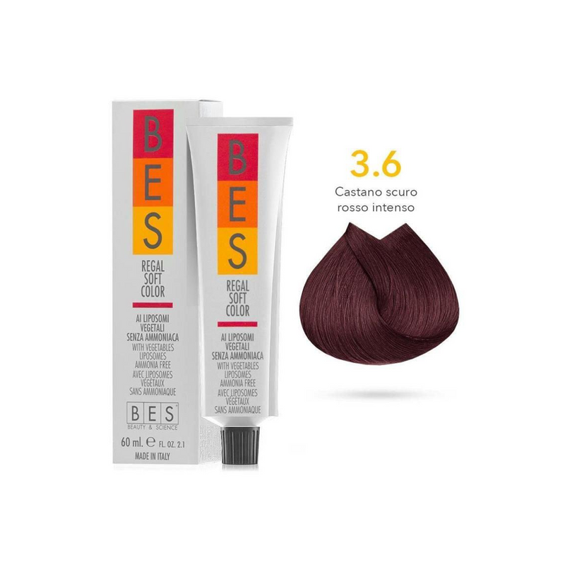 BES Regal Soft : 3,6 rouge foncé marron foncé