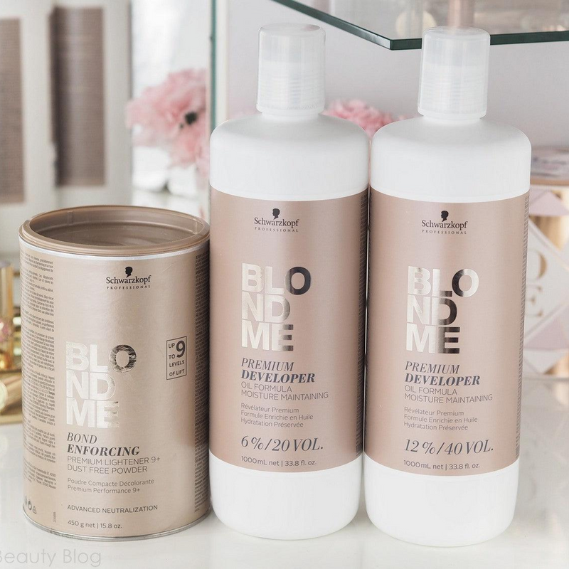 BLONDME Premium Lightener 9+ (15,8oz) &amp; Developer 20 Volume., Trio 40 Volumes.