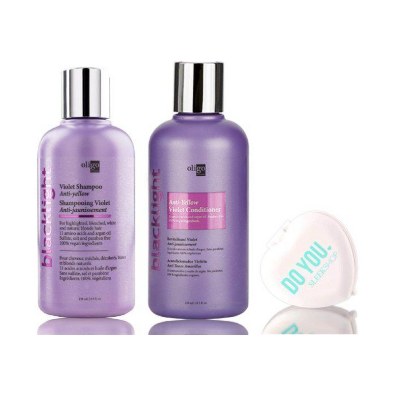 DUO Shampoing &amp; Après-Shampooing Anti-Jaune VIOLET Blacklight 