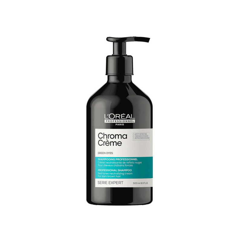 CHROMA CREME Shampoing vert mat pour cheveux châtains foncés à noirs