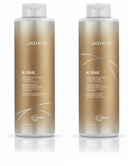 Joico K-PAK Daily Reconstructing Shampoo & Conditioner Set, Repair & Prevent Breakage| Boost Shine, for Damaged Hair