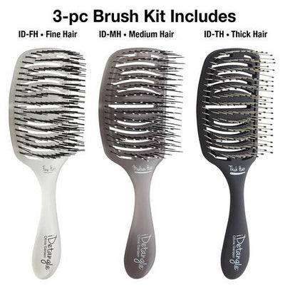 Olivia Garden iDetangle Hair Brush 3 Piece Kit