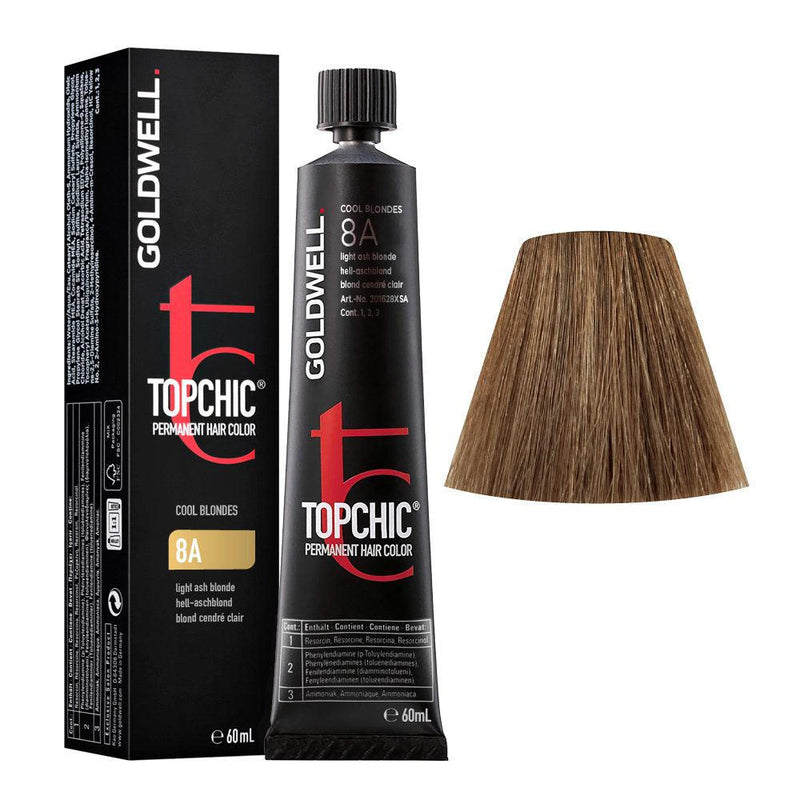 Topchic 8A Light Ash Blonde Permanent Hair Color