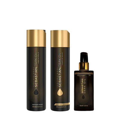 Sebastian Dark Oil Lightweight Hydrating Shampoo 250ml Conditioner 250ml Dark Oil 95ml