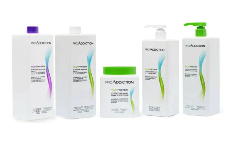 Pro Addiction Treatment Purple,White 1000ml ,Shampoo, Conditioner, Mask Set Of 5 Pieces