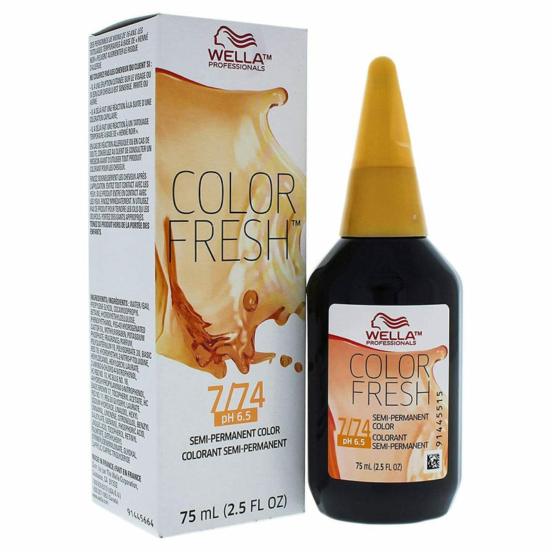 Color Fresh Warm 7/74 Medium Blonde/Brown Red Hair Color