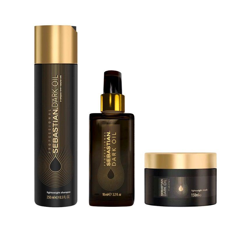 Sebastian Dark Oil Thick Hair Bundle – Shampoo, Mask & Oil